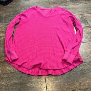 American Eagle Outfitters Pink Waffle Knit Top